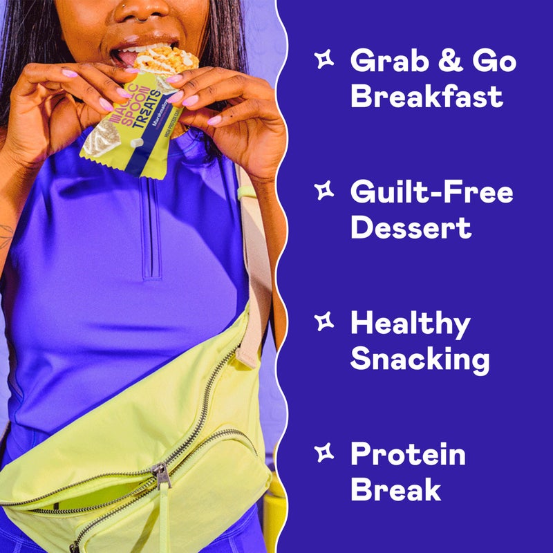 MAGIC SPOON Treats - High Protein, Low Carb, Keto Friendly, Low Sugar, Gluten Free, Crispy Protein Bar Cereal Bar, On-The-Go Healthy Snack (8 Chocolate PB Bars, 8 Marshmallow Bars) - Image 3